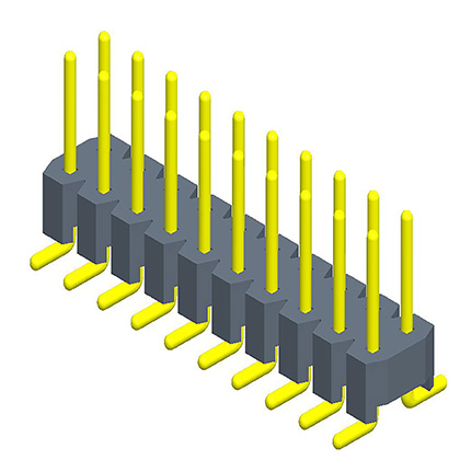 2.54mm圆针排针 单/双排 SMT